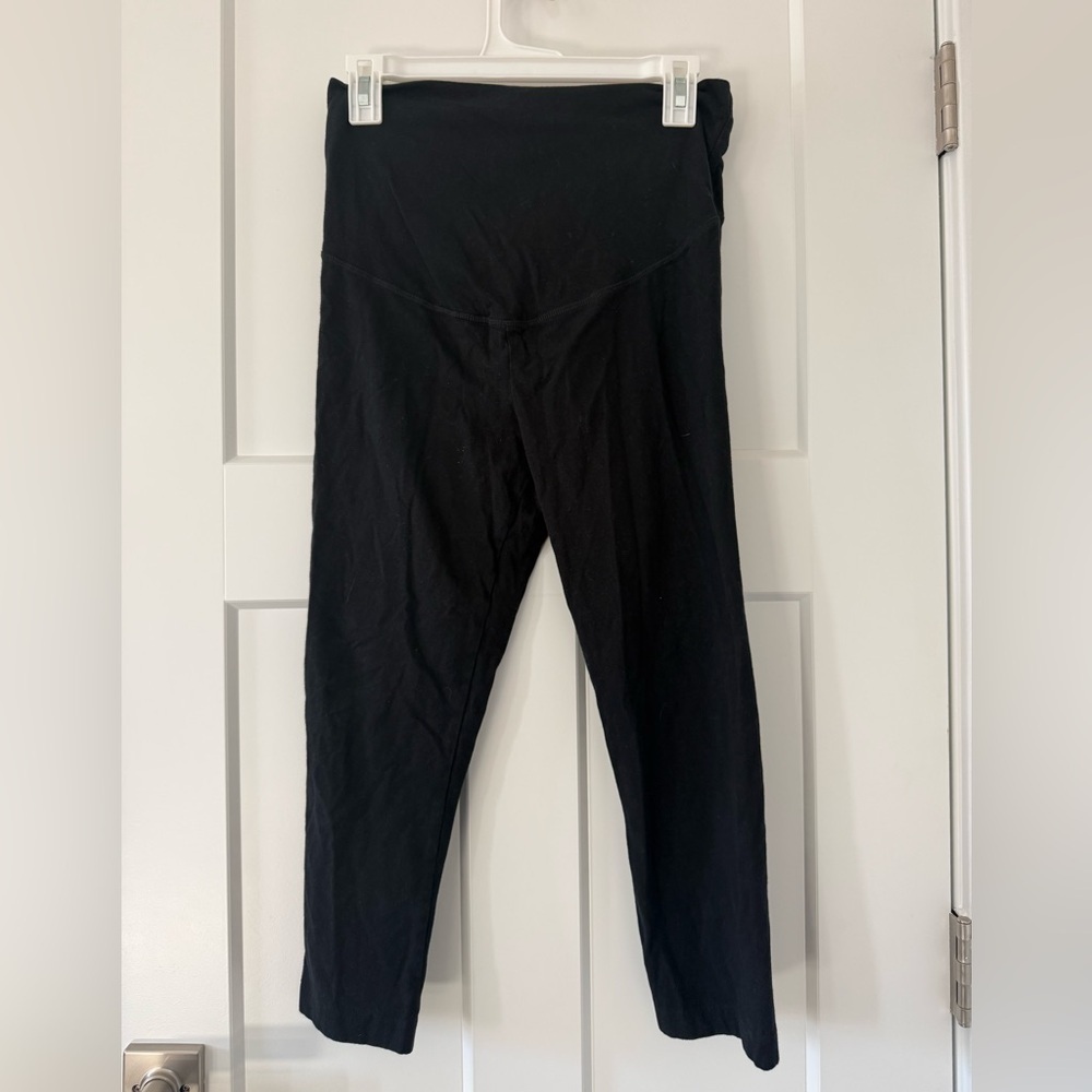 Black Maternity Cropped Leggings